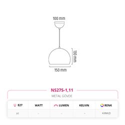 Nevo 15 Cm Tekli Top Sarkıt Kırmızı NS275-1