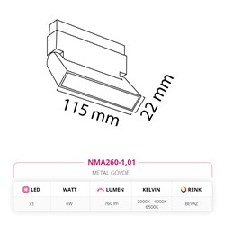 Nevo 48V Akordiyon Linear Magnet Armatür Beyaz NMA260-1