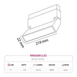 Nevo 48V Akordiyon Linear Magnet Armatür Siyah NMA260-2