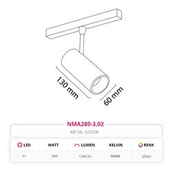 Nevo 48V Magnet Ray Spot Siyah NMA280-3