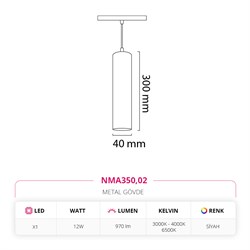 Nevo 48V Tekli Magnet Sarkıt Siyah NMA350