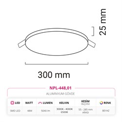 Nevo 48W Sıva Altı Ayarlı Led Panel NPL-448