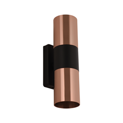 Nevo Çift Yönlü İç Mekan Aplik Bakır Siyah NA144