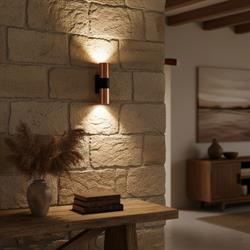 Nevo Çift Yönlü İç Mekan Aplik Bakır Siyah NA144