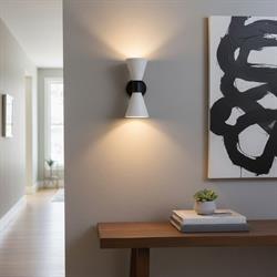 Nevo Çift Yönlü İç Mekan Aplik Beyaz Siyah NA147-1