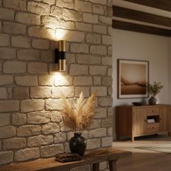 Nevo Çift Yönlü İç Mekan Aplik Gold Siyah NA144