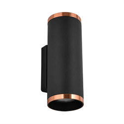 Nevo Çift Yönlü İç Mekan Aplik Siyah Bakır NA138