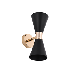 Nevo Çift Yönlü İç Mekan Aplik Siyah Gold NA147