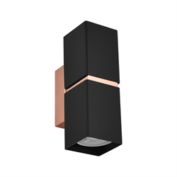 Nevo Çift Yönlü İç Mekan Aplik Siyah Bakır NA102