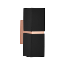 Nevo Çift Yönlü İç Mekan Aplik Siyah Bakır NA102