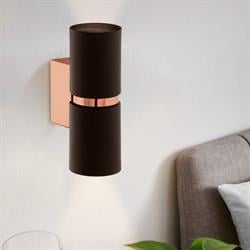 Nevo Çift Yönlü İç Mekan Aplik Siyah Bakır NA101