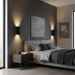 Nevo Çift Yönlü İç Mekan Aplik Siyah Krom NA102