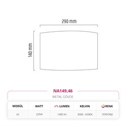 Nevo Çift Yönlü Ledli İç Mekan Aplik Ferforje NA149