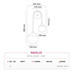 Nevo Dekoratif İç Mekan Aplik Eskitme NA252