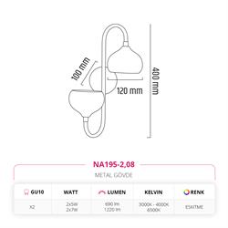 Nevo Dekoratif İç Mekan Aplik Eskitme NA195-2