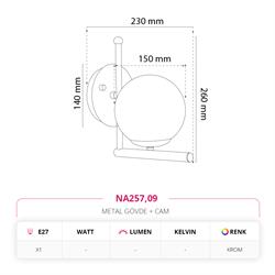 Nevo Dekoratif İç Mekan Aplik Krom NA257