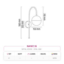 Nevo Dekoratif İç Mekan Aplik Saten NA167