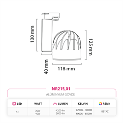 Nevo Dekoratif Ray Spot Beyaz NR215