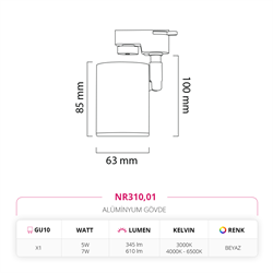 Nevo Dekoratif Ray Spot Beyaz NR310