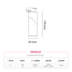 Nevo Dekoratif Ray Spot Beyaz NR320