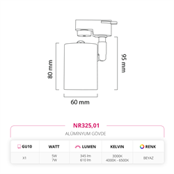 Nevo Dekoratif Ray Spot Beyaz NR325