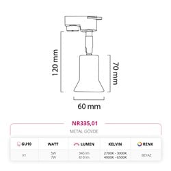 Nevo Dekoratif Ray Spot Beyaz NR335