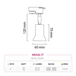 Nevo Dekoratif Ray Spot Platin NR335