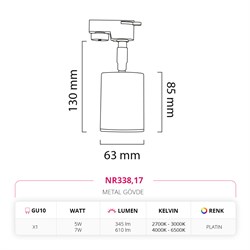 Nevo Dekoratif Ray Spot Platin NR338