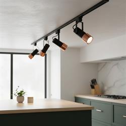 Nevo Dekoratif Ray Spot Siyah Bakır NR332