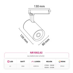 Nevo Driver Soketli Ray Spot Siyah NR1002