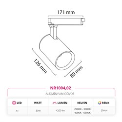 Nevo Dekoratif Ray Spot Siyah NR1004