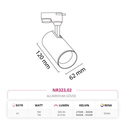 Nevo Dekoratif Ray Spot Siyah NR323