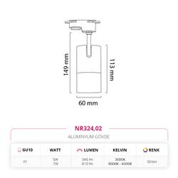 Nevo Dekoratif Ray Spot Siyah NR324