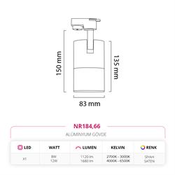Nevo Dekoratif Ray Spot Siyah Saten NR184