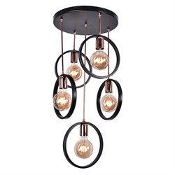 Nevo Dekoratif Beşli Sarkıt Siyah Bakır NS342