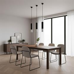 Nevo Dekoratif Tekli Sarkıt Siyah Krom NS338-1