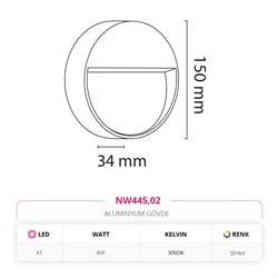 Nevo Dış Mekan Aplik Siyah NW445