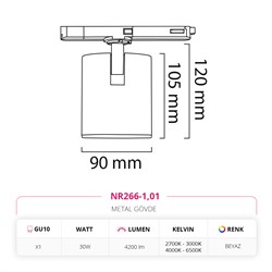Nevo Driver Soketli Ray Spot Beyaz NR266-1