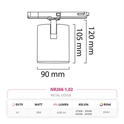 Nevo Driver Soketli Ray Spot Siyah NR266-1