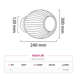 Nevo İç Mekan Aplik Bal Eskitme NA261