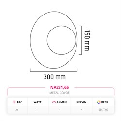 Nevo İç Mekan Aplik Gold Boyalı NA231