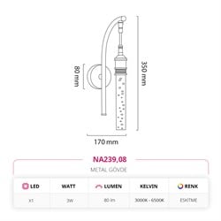 Nevo İç Mekan Aplik Eskitme NA239