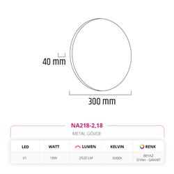 Nevo İç Mekan Aplik Siyah Beyaz Granit NA218-2