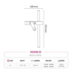 Nevo İç Mekan Aplik Siyah Eskitme NA248