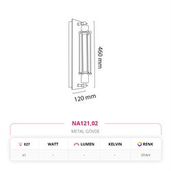 Nevo İç Mekan Aplik Siyah NA121