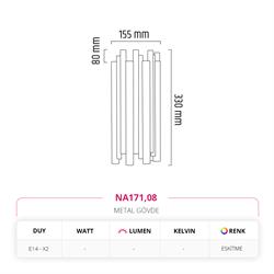 Nevo İç Mekan Çift Yönlü Boru Aplik Eskitme NA171