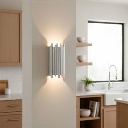 Nevo İç Mekan Çift Yönlü Boru Aplik Krom NA171