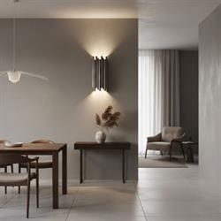 Nevo İç Mekan Çift Yönlü Boru Aplik Platin NA171