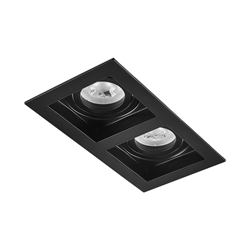 Nevo Sıva Altı İkili Led Spot Siyah ND605