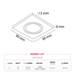 Nevo Sıva Altı Cam Spot ND500-1